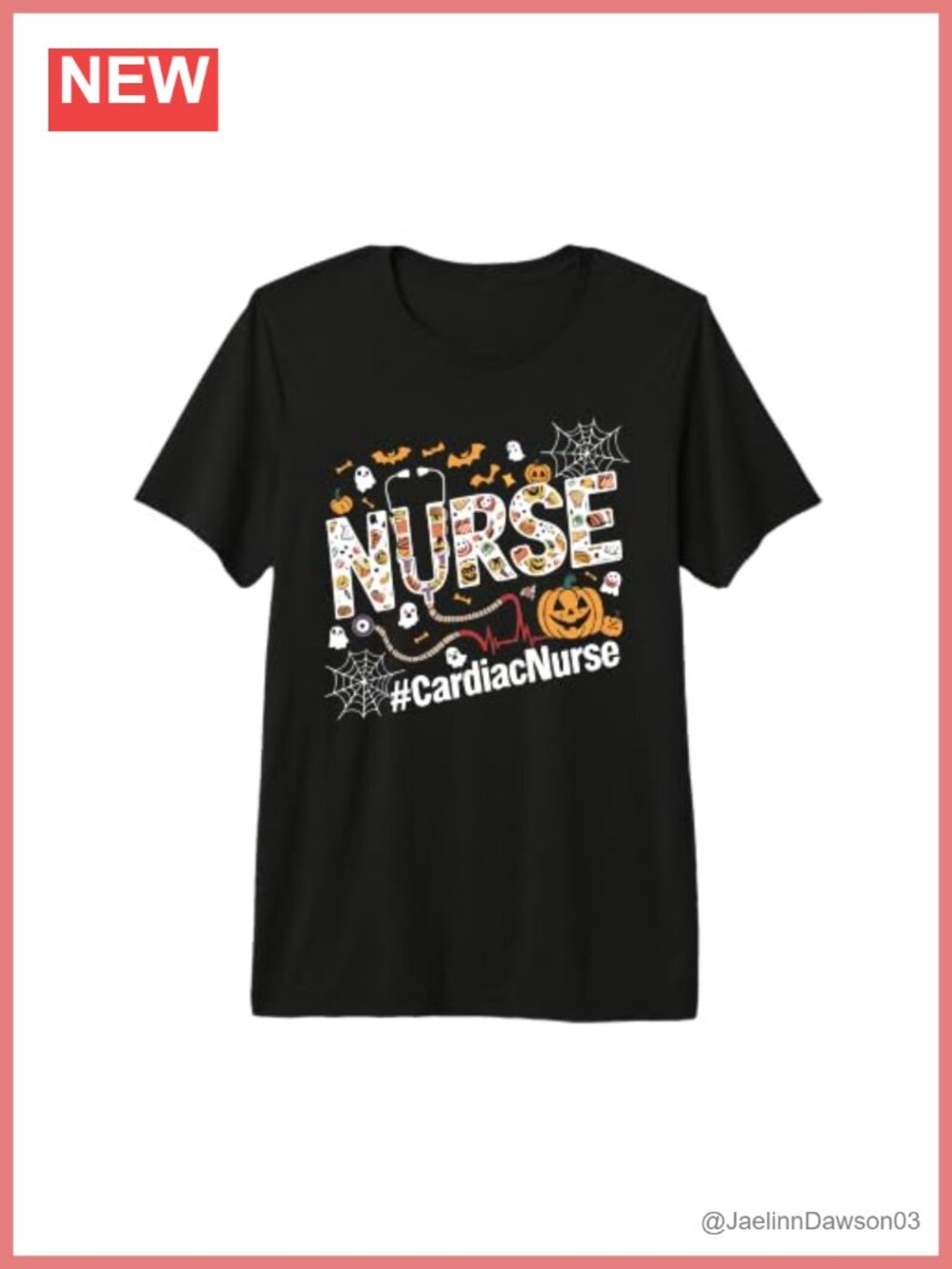 Cardiac Nurse Halloween T-Shirt Tri-Blend Crew Neck